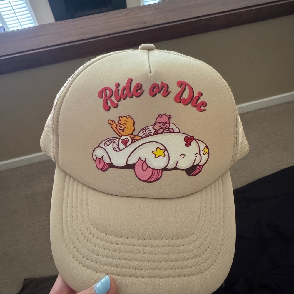 Ride or Die Beige Trucker Hat